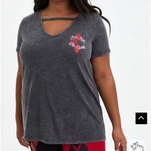 Torrid SZ 00 NEW DC Comics Suicide Squad Live Fast Die Clown Choker Top